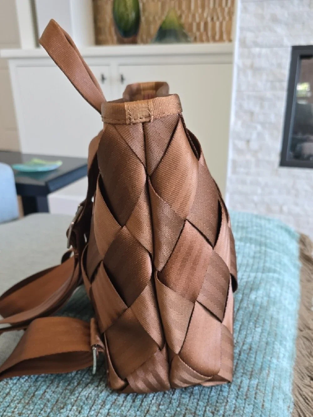 NWOT MAGGIE BAGS Woven Satin Brown Backpack - Men
